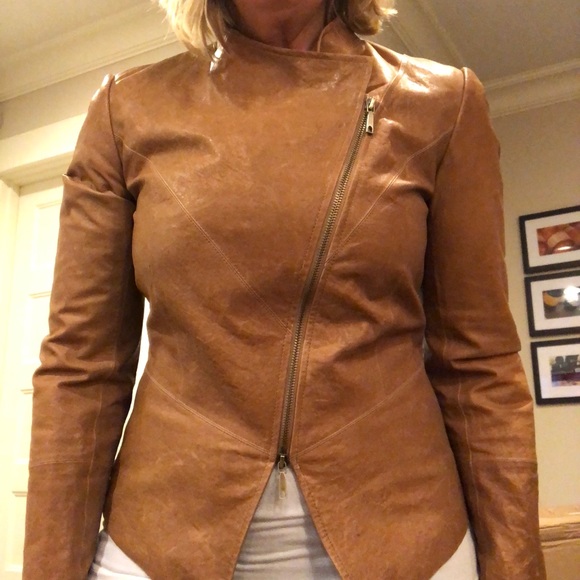 Lafayette 148 leather asymmetrical jacket - Picture 5 of 5
